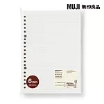 [MUJI 無印良品]植林木不易透色活頁紙/A5.橫線.6mm.200頁
