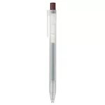 【MUJI 無印良品】自由換芯按壓滑順膠墨筆 /棕0.5mm