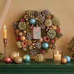 【DoPlan】日本聖誕裝飾花圈(M) ‧ 繽紛彩球