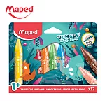 【法國Maped】輕鬆握幼兒蠟筆12色_叢林款