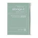 【Mark’s】2025 橫式週記事收納手帳B6變型 ‧ Storage.it/薄荷綠