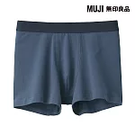 【MUJI 無印良品】男棉天竺拳擊內褲 L 深藍
