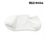 【MUJI 無印良品】女淺口直角襪23-25cm 柔白