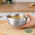 【OMORY】#304食尚不鏽鋼雙層隔熱碗- 15cm