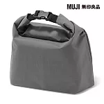 【MUJI 無印良品】捲收式高度可調整便當袋/大.灰