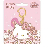 Hello Kitty豹紋愛心Supercard壓克力造型悠遊卡-立體蝴蝶結【受託代銷】