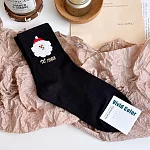 Kankoku韓國 可愛麋鹿老公公襪   * 黑色