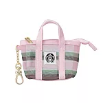 [星巴克]春日條紋網布零錢包