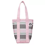 [星巴克]春日條紋網布隨行杯袋