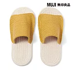 【MUJI 無印良品】室內前開拖鞋/L /原*芥黃25-26.5 cm用
