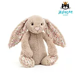 英國 JELLYCAT 18cm 拿鐵灰碎花兔安撫玩偶