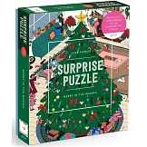 Merry in The Making – 1000 Piece Surprise Jigsaw Puzzle Featuring A Holiday Party Surprise Illustration