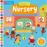 硬頁遊戲書Busy Nursery: A Push, Pull and Slide Book (附故事音檔)