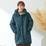 【慢。生活】防風高領中長款夾棉外套 6960FREE深綠