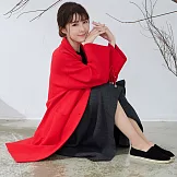【KatieQ】韓版百搭舒適毛呢針織大衣 4445246　FREE 紅色