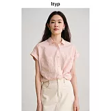 ltyp旅途原品 100%長絨棉文藝襯衫 休閒百搭寬鬆輕薄襯衣女夏 M L  M 柔粉色