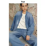 ltyp旅途原品 靛藍染磨白重磅雙紗牛仔外套女秋 M L  M 霧霾藍