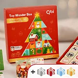 Qbi益智磁吸軌道玩具-聖誕玩具驚喜盒+方塊擴充包 無 紅