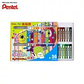 PENTEL粉蠟筆 36色