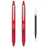 (2筆1芯)PILOT VCORN KNOCK限量按鍵式鋼珠筆 0.7 紅