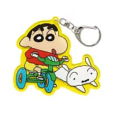 【日本正版授權】蠟筆小新 壓克力鑰匙圈 壓克力吊飾/鑰匙圈/吊飾 野原新之助 - 三輪車款