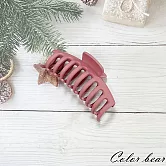 【卡樂熊】素色簡約大髮量造型爪夾/髮夾(兩色)- 粉色