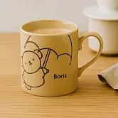 【日本金正陶器】Boris熊熊 陶瓷馬克杯260ml ‧ 杏