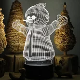 觸控底座小夜燈【加贈耶誕樹燈片】 擁抱雪人