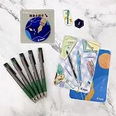 (限量送)PILOT 超級果汁筆5支盒裝 0.4復古經典色 綠