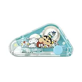 【日本正版授權】蠟筆小新 伸縮 修正帶 5mm 立可帶 野原新之助/小白 - 藍綠色款