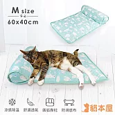 貓本屋 冰絲涼感 M號 靠枕涼墊/寵物墊(60x40cm)  藍綠白熊