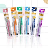 PILOT 極細魔擦筆替芯0.38六色組