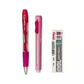 (跨品牌)日本側壓自動鉛筆組  粉