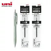 (1筆2芯)UNI JESTREAM 國民溜溜筆 0.5 柔和綠
