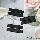 【卡樂熊】基本磨砂細長方型6入組造型髮夾/邊夾(六色)- 黑色系