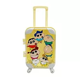 【日本正版授權】蠟筆小新 行李箱造型 收納盒 置物盒/小物收納 肥嘟嘟左衛門/小白/春日部防衛隊 - 黃色款