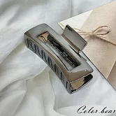 【卡樂熊】基本簡約亮槍黑大髮量造型抓夾/髮夾/盤髮夾(五款)- 方形款