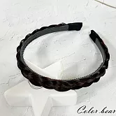 【卡樂熊】仙女魚骨辮子甜美單辮(四色)- 深棕色