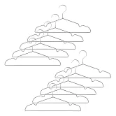 【MUJI 無印良品】不易滑脫鋼製衣架/10支組/約寬41cm