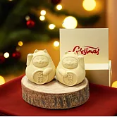 【檜山坊】新春開運招財貓擴香石精油禮盒(含檜木精油5ml+提袋)