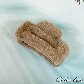 【卡樂熊】暖暖毛絨方框造型抓夾(五色)- 深棕色