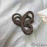 【卡樂熊】霧感系列．領結無限造型抓夾/髮夾(四色)- 深咖