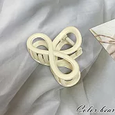 【卡樂熊】霧感系列．領結無限造型抓夾/髮夾(四色)- 米白