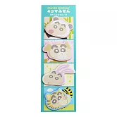【正版授權】蠟筆小新 四格迷你便條紙 4種圖樣 便條紙/便利貼/表情貼 野原新之助/小白/小葵 - 綠色款