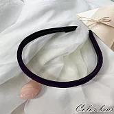 【卡樂熊】麂皮絨糖果色造型髮箍(五色)- 紫色