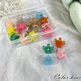 【卡樂熊】基本兒童迷你瀏海夾造型髮夾/小抓夾20入組(八款)- 糖果皇冠