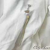 【卡樂熊】鎏光錦瑟系列．古風金屬造型髮簪/盤髮器- 液態銀色