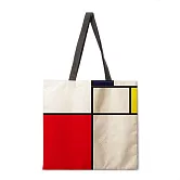 【素包包】購物袋 大容量紅黃藍格子方形購物托特肩背袋(01035) _圖2