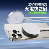 新款25W無線充 Qi2認證 MagSafe磁吸無線充電器 白色