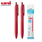 (2筆1芯)UNI 輕盈感溜溜筆 0.5紅